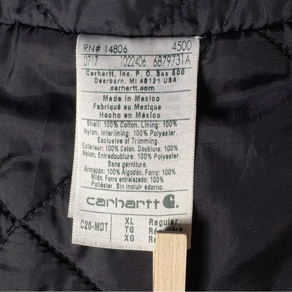 Carhartt C26 Coat Mens XL Blue Sandstone Duck Canvas Quilt Lined Shasta *Read - Picture 11 of 12